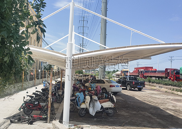 膜結構電動車、自行車棚